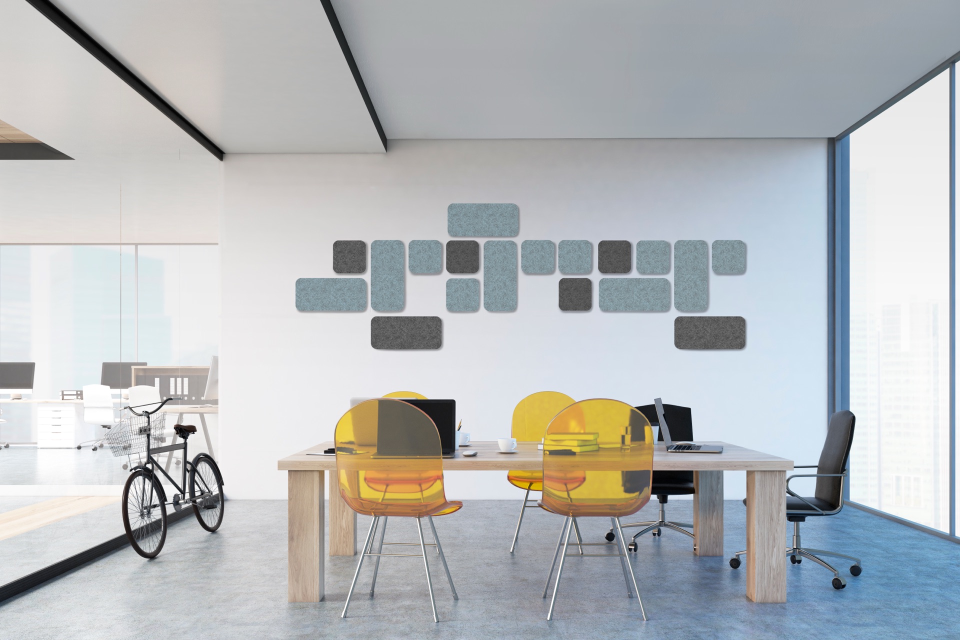 Artnovion acoustic tiles in a commercial interior